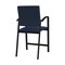 Lesro Newport Hip Chair Metal Frame, Black, RF Blueberry Back, MD Ink Seat NP1161 - alternate 2